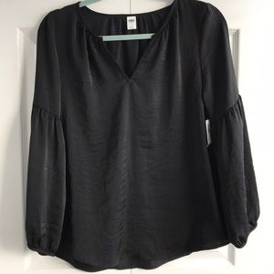 Satin long sleeve blouse